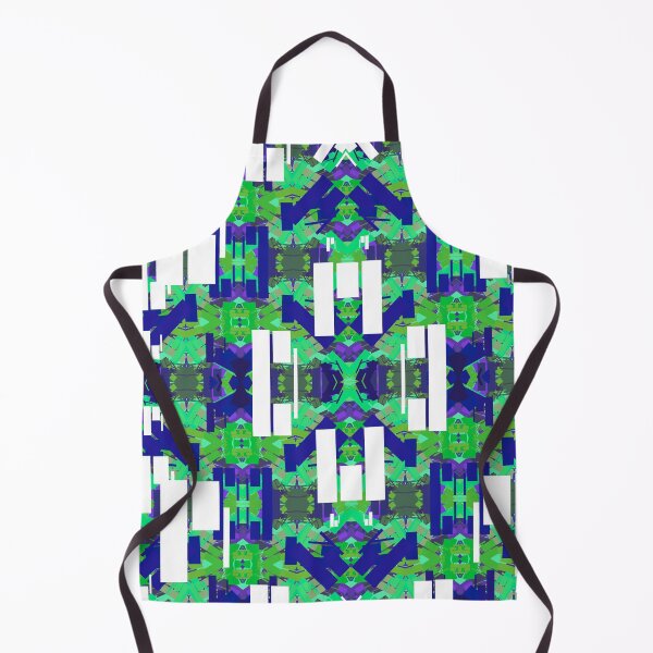 Item preview, Geometric green, white and blue  designed and sold by Flowersonstuff.
