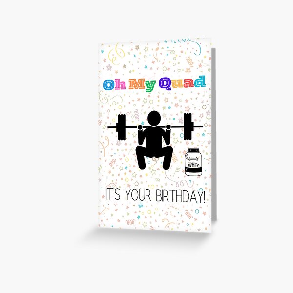 Item preview, Oh my Quad - Happy Birthday Gym Fitness Lover designed and sold by soniaaseguin.