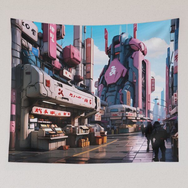 Item preview, Neo Tokyo Market Daytime designed and sold by That3DGeek.