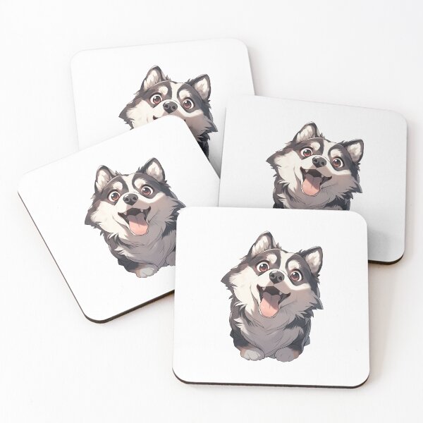 Item preview, Cute Kawaii Happy Puppy Husky Dog designed and sold by CozyKawaiiArt.