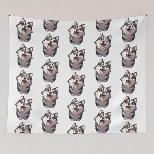 Item preview, Cute Kawaii Happy Puppy Husky Dog designed and sold by CozyKawaiiArt.