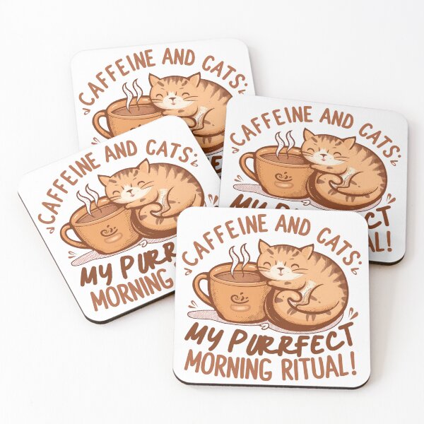 Item preview, My Purrfect Morning: Caffeine and Cats designed and sold by Colorful-Garden.