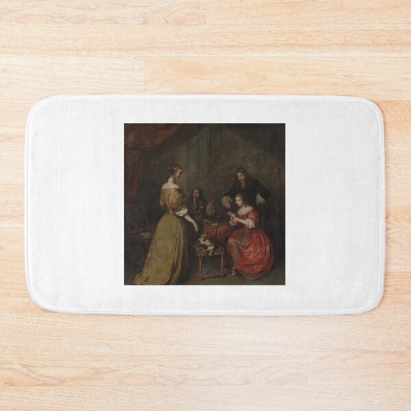 Item preview, The Card Party | Oil painting on canvas  designed and sold by saywhatcreative.
