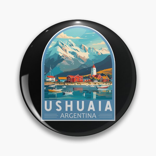 Item preview, Ushuaia Argentina Travel Art Emblem designed and sold by KrisSidDesigns.