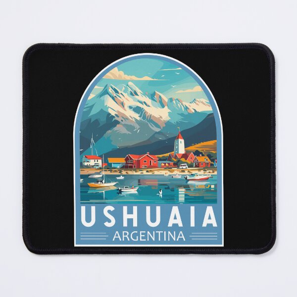 Item preview, Ushuaia Argentina Travel Art Emblem designed and sold by KrisSidDesigns.
