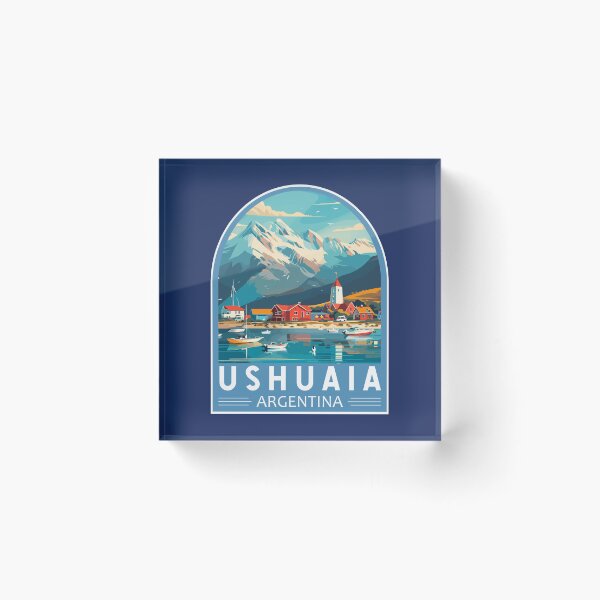 Item preview, Ushuaia Argentina Travel Art Emblem designed and sold by KrisSidDesigns.