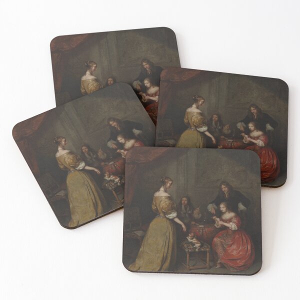 Item preview, The Card Party | Oil painting on canvas  designed and sold by saywhatcreative.