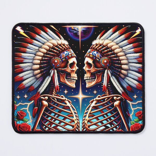 Item preview, Native American Indian Dead Skeletons Under the Stars designed and sold by HippieFarms11.