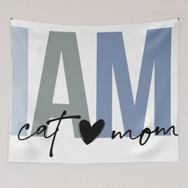 Item preview, Cat Mom - Blue designed and sold by hustlecre8ive.