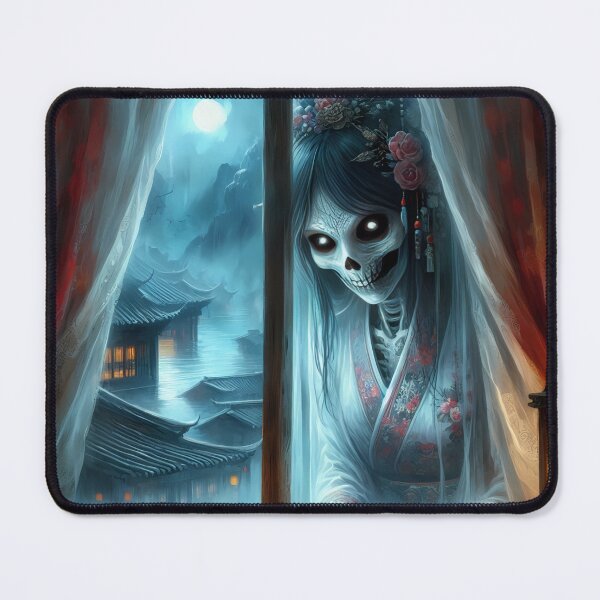 Item preview, Moonlit Eternity ,a skeletal figure peering out of a window. designed and sold by aminz4.