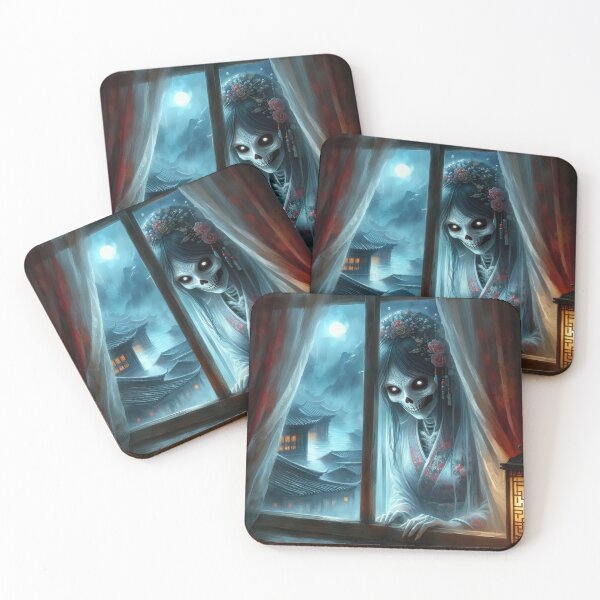 Item preview, Moonlit Eternity ,a skeletal figure peering out of a window.  designed and sold by aminz4.