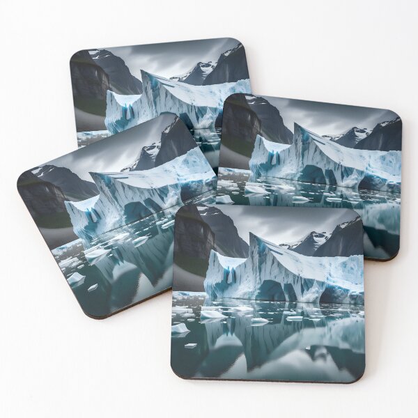 Item preview, Frozen lake in mountainous landscape designed and sold by Inspyralia.