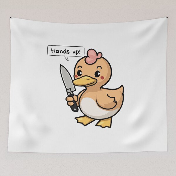 Item preview, Cartoon Duck with Knife designed and sold by MaateoDesign.