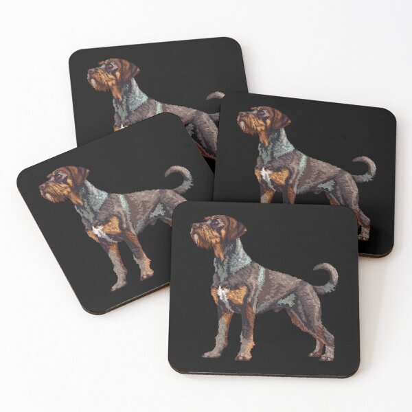 Item preview, 16-bit Pixel Art German Wirehaired Pointer designed and sold by CUTEDOGGIEZ.