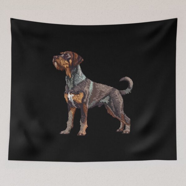 Item preview, 16-bit Pixel Art German Wirehaired Pointer designed and sold by CUTEDOGGIEZ.