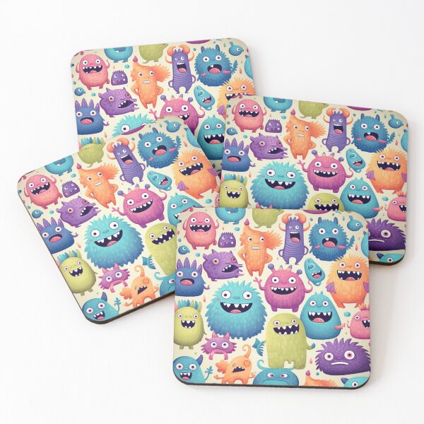 Item preview, Pattern Colorful Monsters designed and sold by NicolasGlowArt.