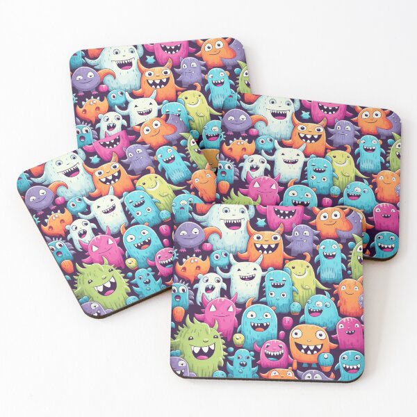 Item preview, Kawaii Colorful Monsters designed and sold by NicolasGlowArt.