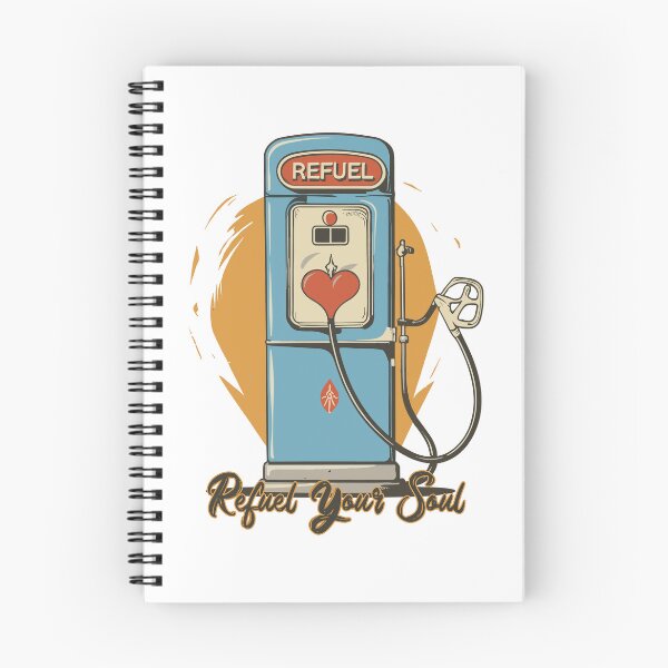 Item preview, Vintage Gas Pump Heart: Refuel Your Soul Typography Design designed and sold by HahaHandlesHub.