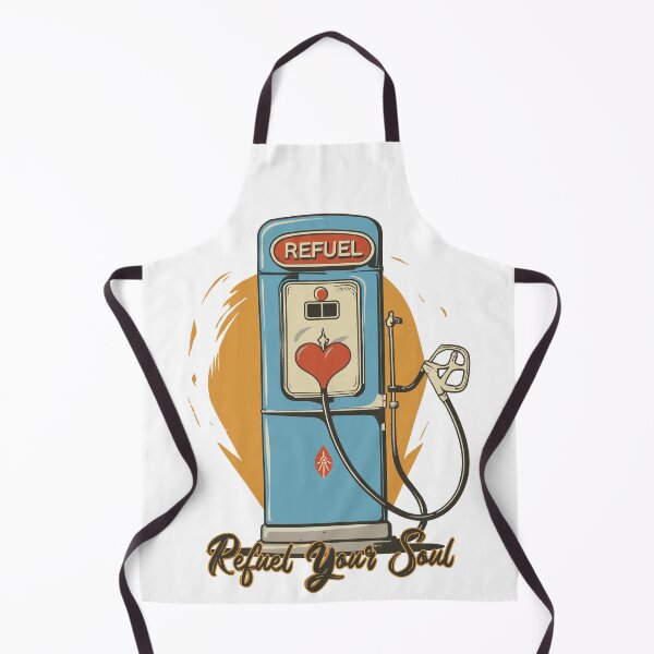 Item preview, Vintage Gas Pump Heart: Refuel Your Soul Typography Design designed and sold by HahaHandlesHub.