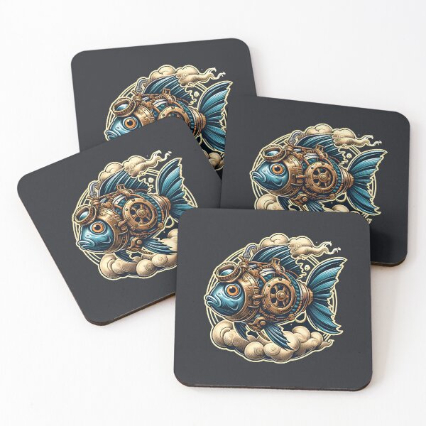 Item preview, Steampunk Fish Vintage Retro Style designed and sold by MusesWhispers.