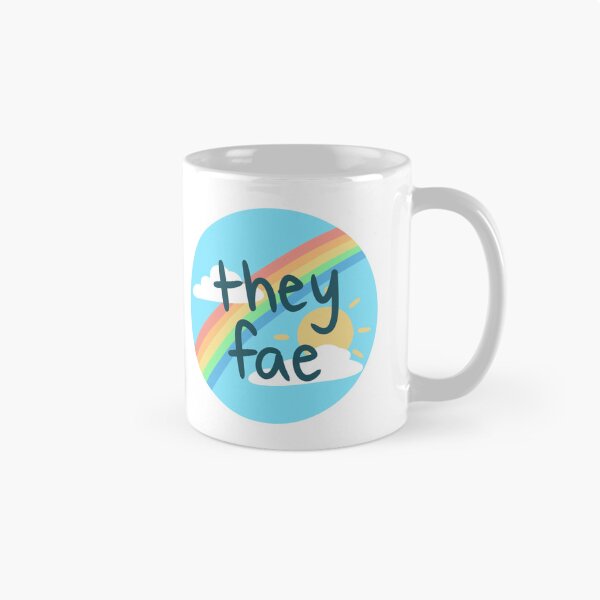 Item preview, They/fae sky pronoun pin designed and sold by dreamsclouds.