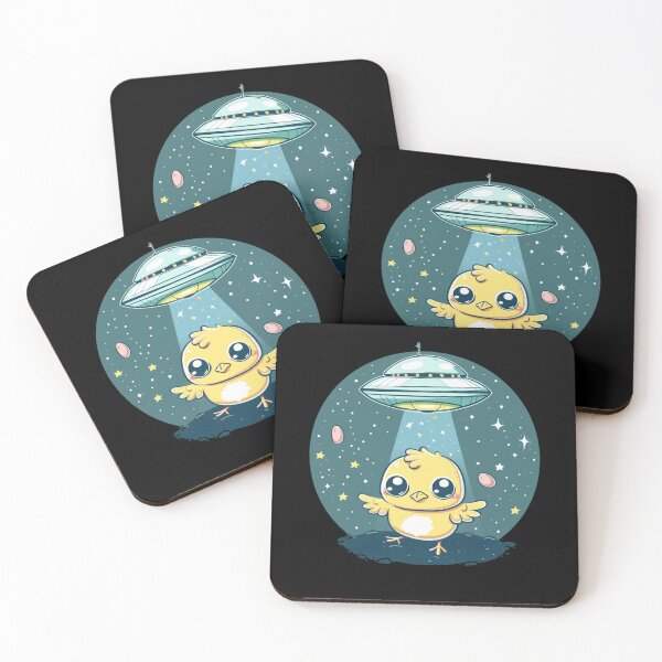Item preview, Little kawaii chicken taken by a UFO designed and sold by DreamVibeShirt.
