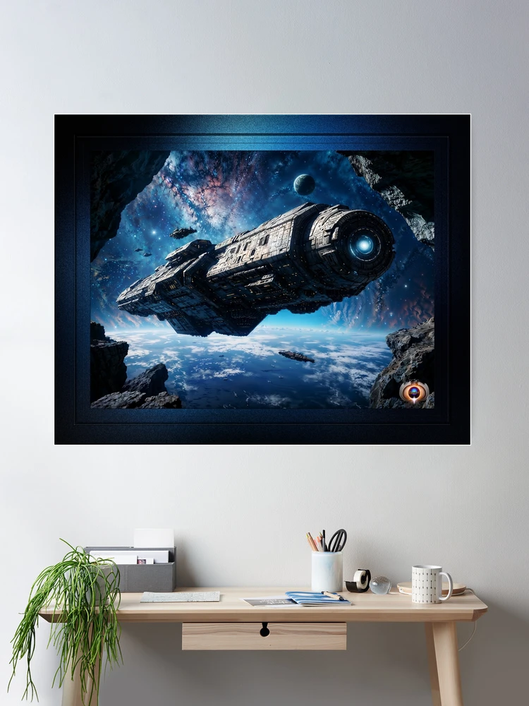The Plavien Explorer Fleet AI Concept Art by Xzendor7 - A Thrilling Odessy Of Discovery 2 The Plavien Explorer Fleet Mesmerizing AI Concept Sci-Fi Art by Xzendor7 Room Decor Poster Art Print