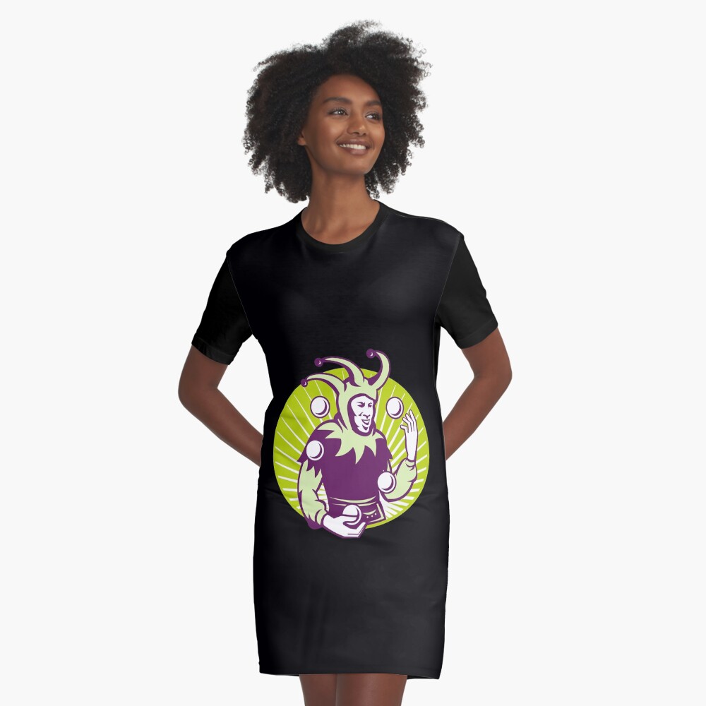 Juggler Graphic T-Shirt Dress