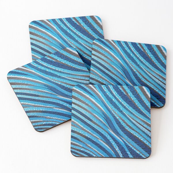Item preview, Abstract Blue Zebra Skin Pattern designed and sold by TheArtOfPat.