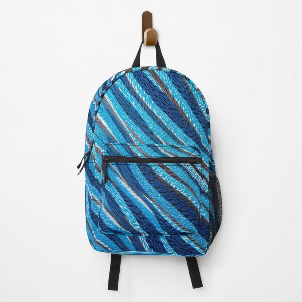 Item preview, Abstract Blue Zebra Skin Pattern designed and sold by TheArtOfPat.
