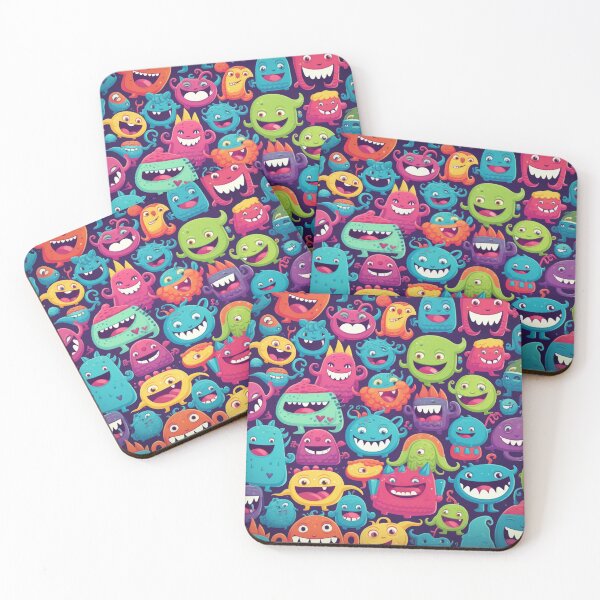Item preview, Colorful Monsters Squad Pattern designed and sold by NicolasGlowArt.