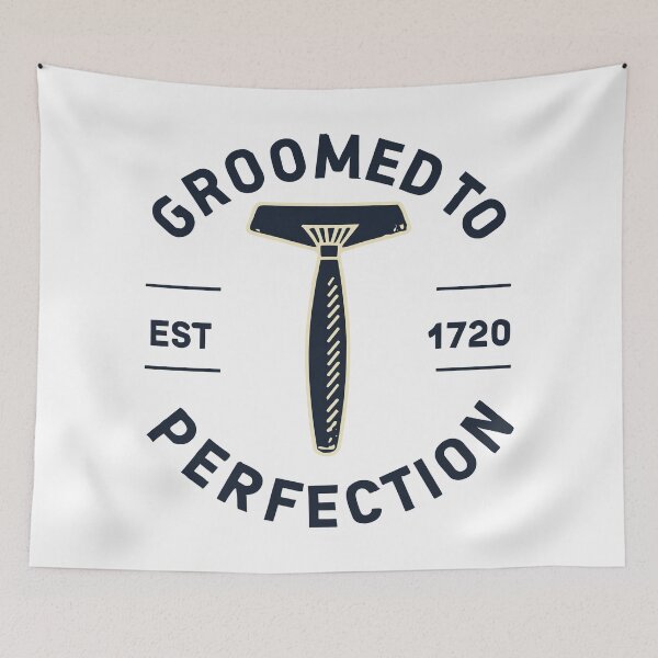 Item preview, Sophisticated Grooming: Groomed to Perfection Typography Design for Men designed and sold by HahaHandlesHub.