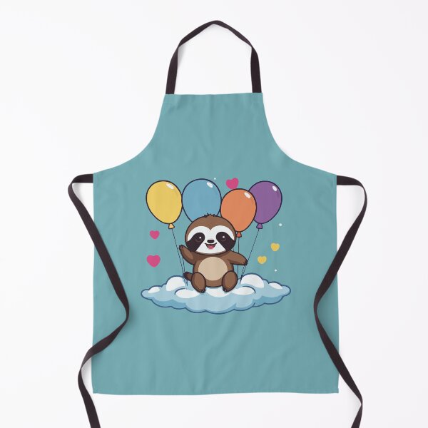 Item preview, Colorful Balloon Sloth rising and floating into the clouds designed and sold by Atlantico54.