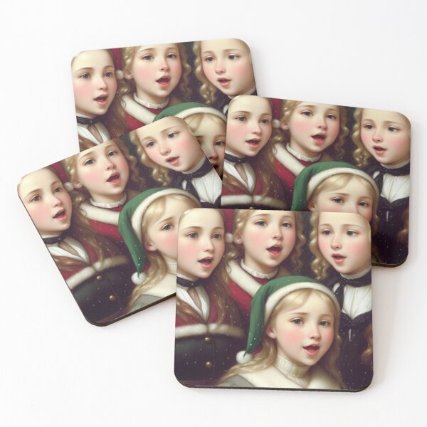 Item preview, Vintage Winter Christmas Young Carolers  designed and sold by TheDarkWardrobe.