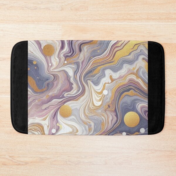 Item preview, Lilac and Gold swirl of marble print designed and sold by PrintsQuarter.