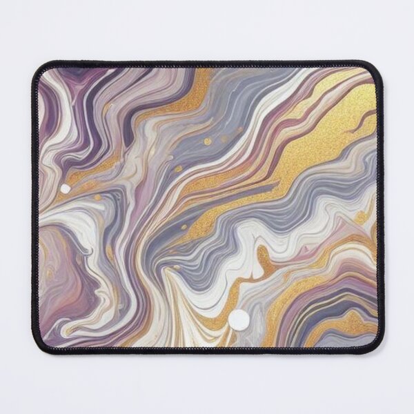Item preview, Lilac and Gold swirl of marble print designed and sold by PrintsQuarter.