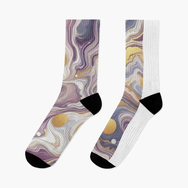Item preview, Lilac and Gold swirl of marble print designed and sold by PrintsQuarter.