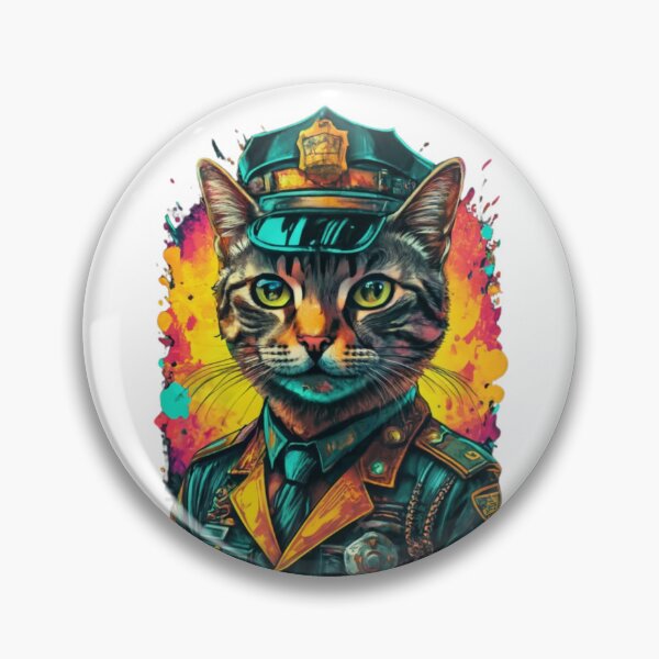 Item preview, police cat designed and sold by PatronesKawai.