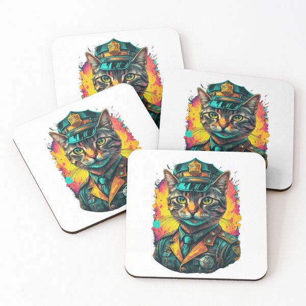 Item preview, police cat designed and sold by PatronesKawai.