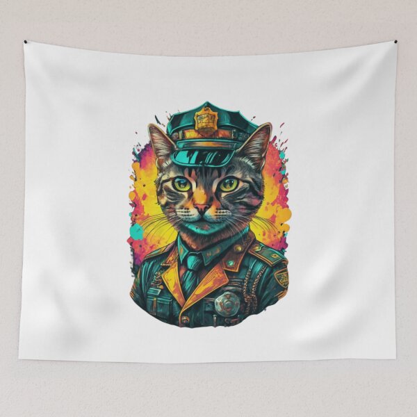 Item preview, police cat designed and sold by PatronesKawai.