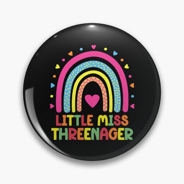Item preview, Little Miss Threenager Rainbow 3rd Birthday Girl Cute 3 Years Old designed and sold by clothesy7.