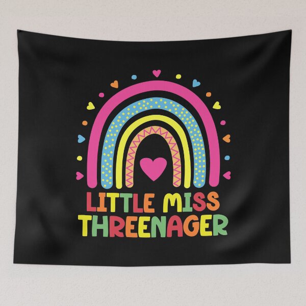 Item preview, Little Miss Threenager Rainbow 3rd Birthday Girl Cute 3 Years Old designed and sold by clothesy7.