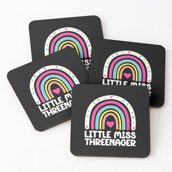 Item preview, Rainbow 3rd Birthday Little Miss Threenager Birthday Girl designed and sold by clothesy7.