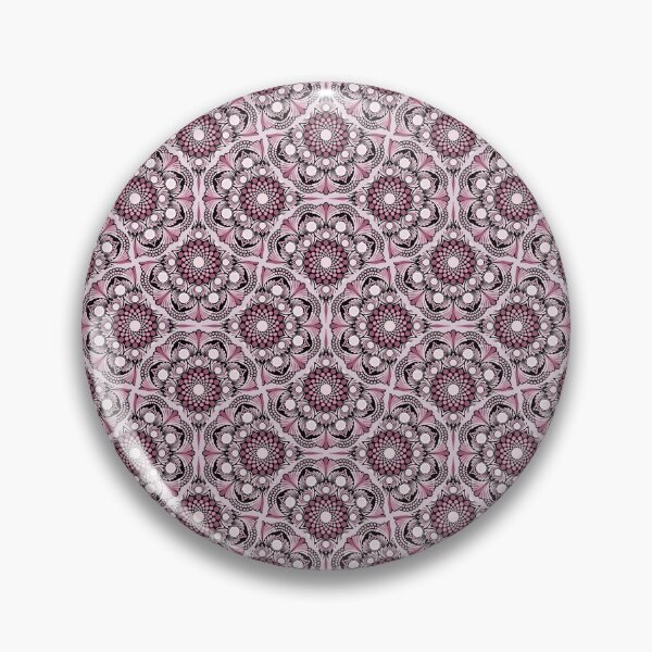 Item preview, Cherry Blossom Dusky Rose Dot Mandala Fans designed and sold by Triplicate Limited.
