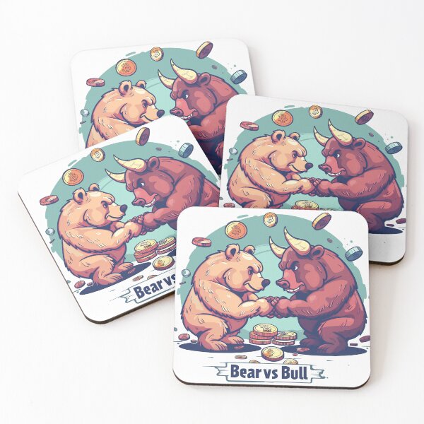 Item preview, Market Beasts Showdown: Bear vs Bull! designed and sold by Liseri.