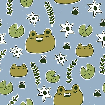 Artwork thumbnail, Frog repeat Pattern! by Allison Scianna