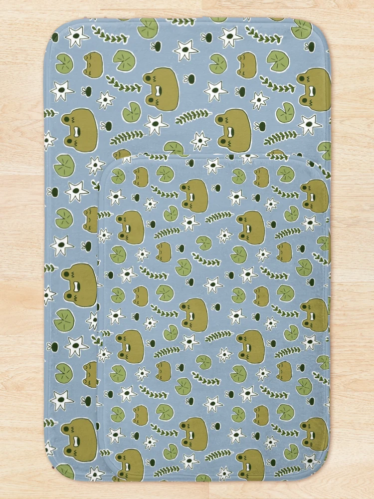 Thumbnail 5 of 6, Bath Mat, Frog repeat Pattern! designed and sold by Allison Scianna.
