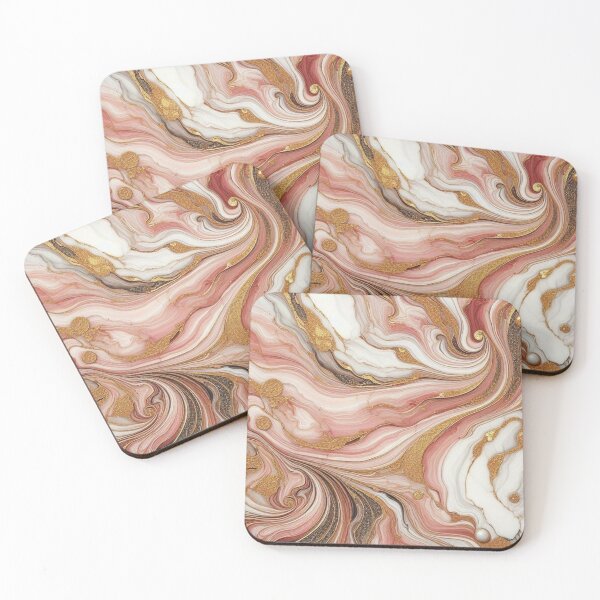 Item preview, Rose and Gold swirl of marble print designed and sold by PrintsQuarter.