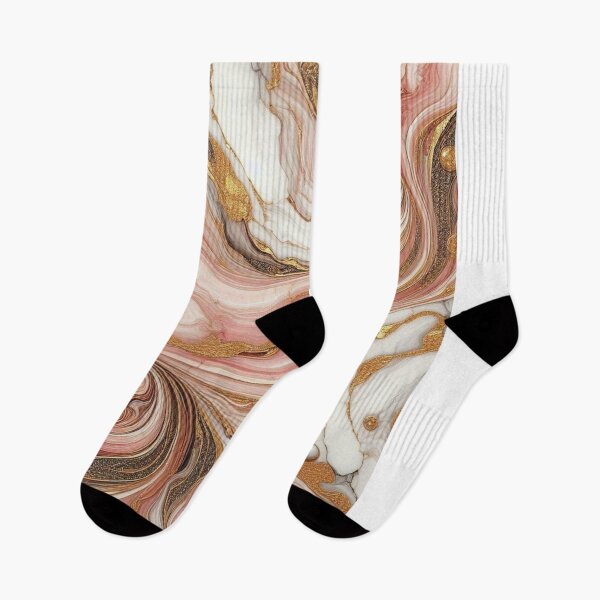 Item preview, Rose and Gold swirl of marble print designed and sold by PrintsQuarter.