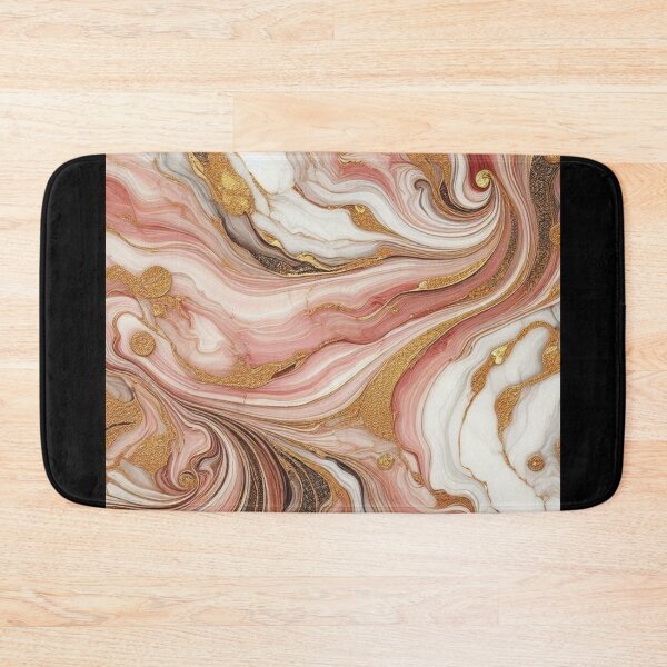 Item preview, Rose and Gold swirl of marble print designed and sold by PrintsQuarter.